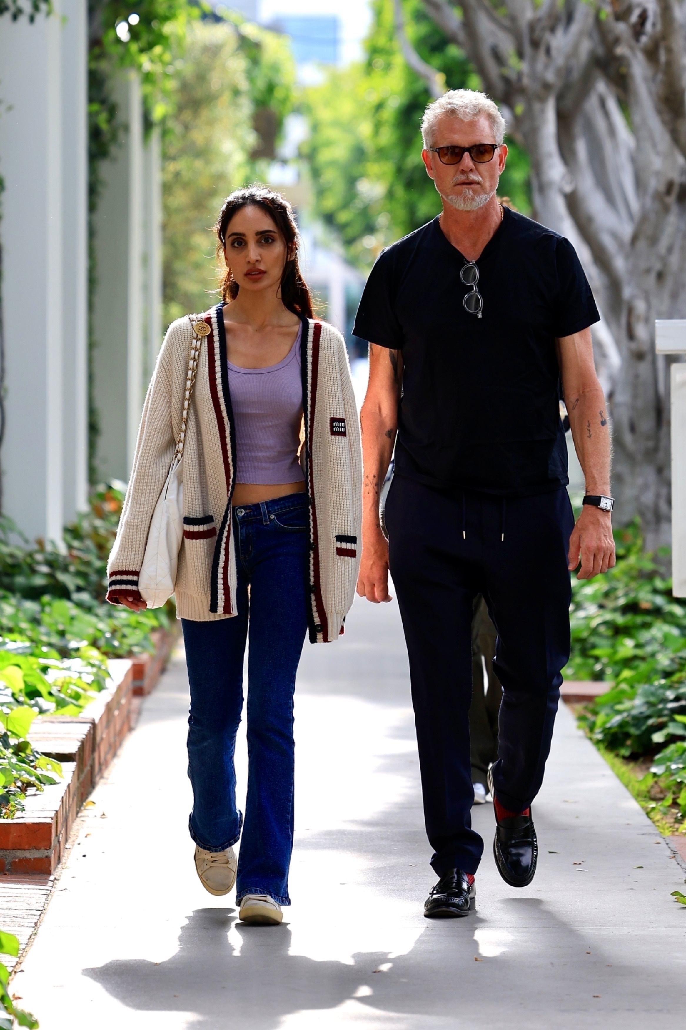 Priya Jain and Eric Dane in LA in April 2025