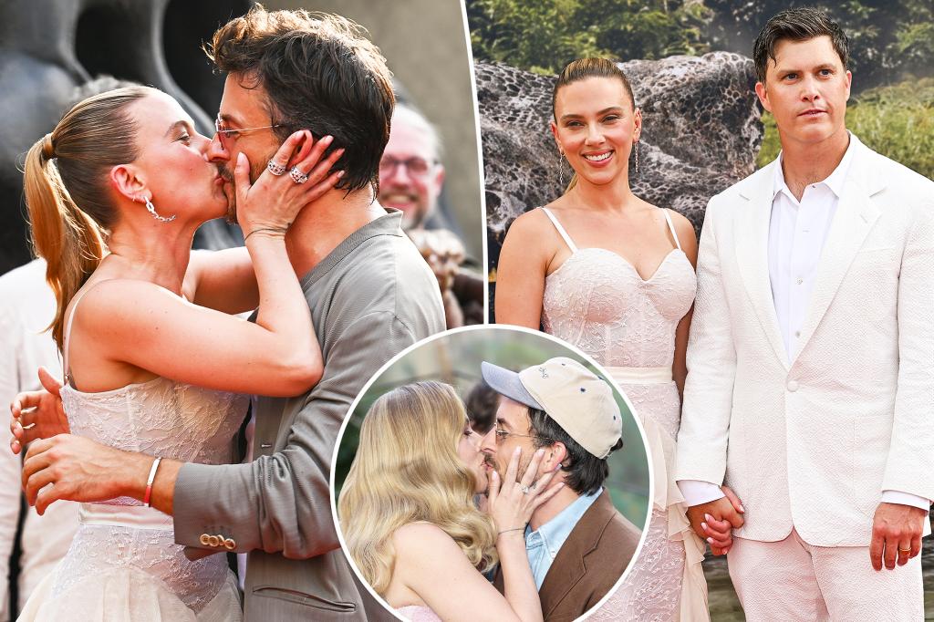 Scarlett Johansson Shares a Heartwarming Kiss with Jonathan Bailey