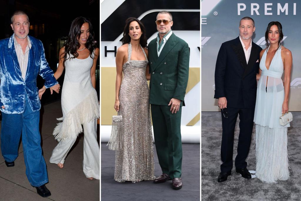 Brad Pitt and Ines de Ramon Elevate Their Style for 'F1' Promo Tour