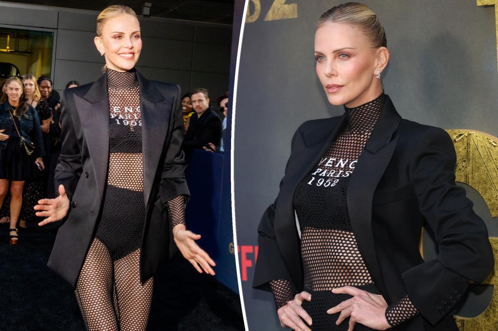 Charlize Theron Stuns in Fishnet Catsuit at 'The Old Guard 2' Premiere
