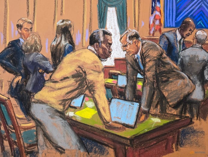 Sean Diddy Combs Trial Sketch
