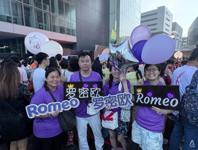 Members of The Juliet Club, Romeo Tan's fan club, at Star Awards on Jul 6, 2025.