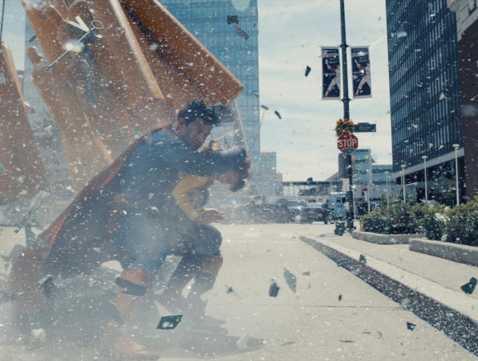 David Corenswet in a scene from Superman