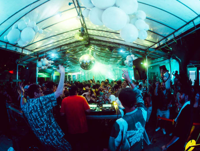 Party crowd at Ice Cream Sundays