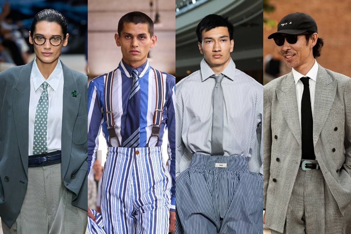 Giorgio Armani and Vivienne Westwood tie styles. Giorgio Armani and Vivienne Westwood tie styles.