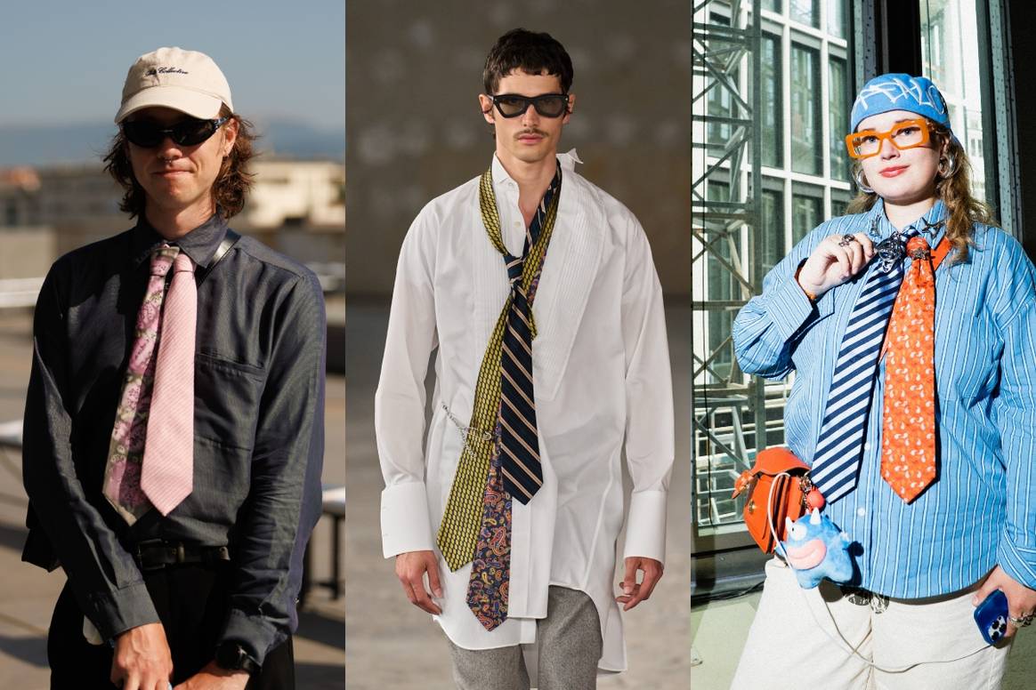 Creative tie styles across street fashion. Creative tie styles across street fashion.