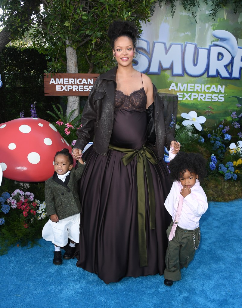 Rihanna and her sons at the premiere event