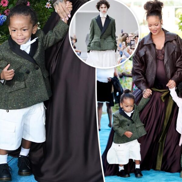 Rihanna's Son Riot Rocks High-Fashion Look at 'Smurfs' Premiere
