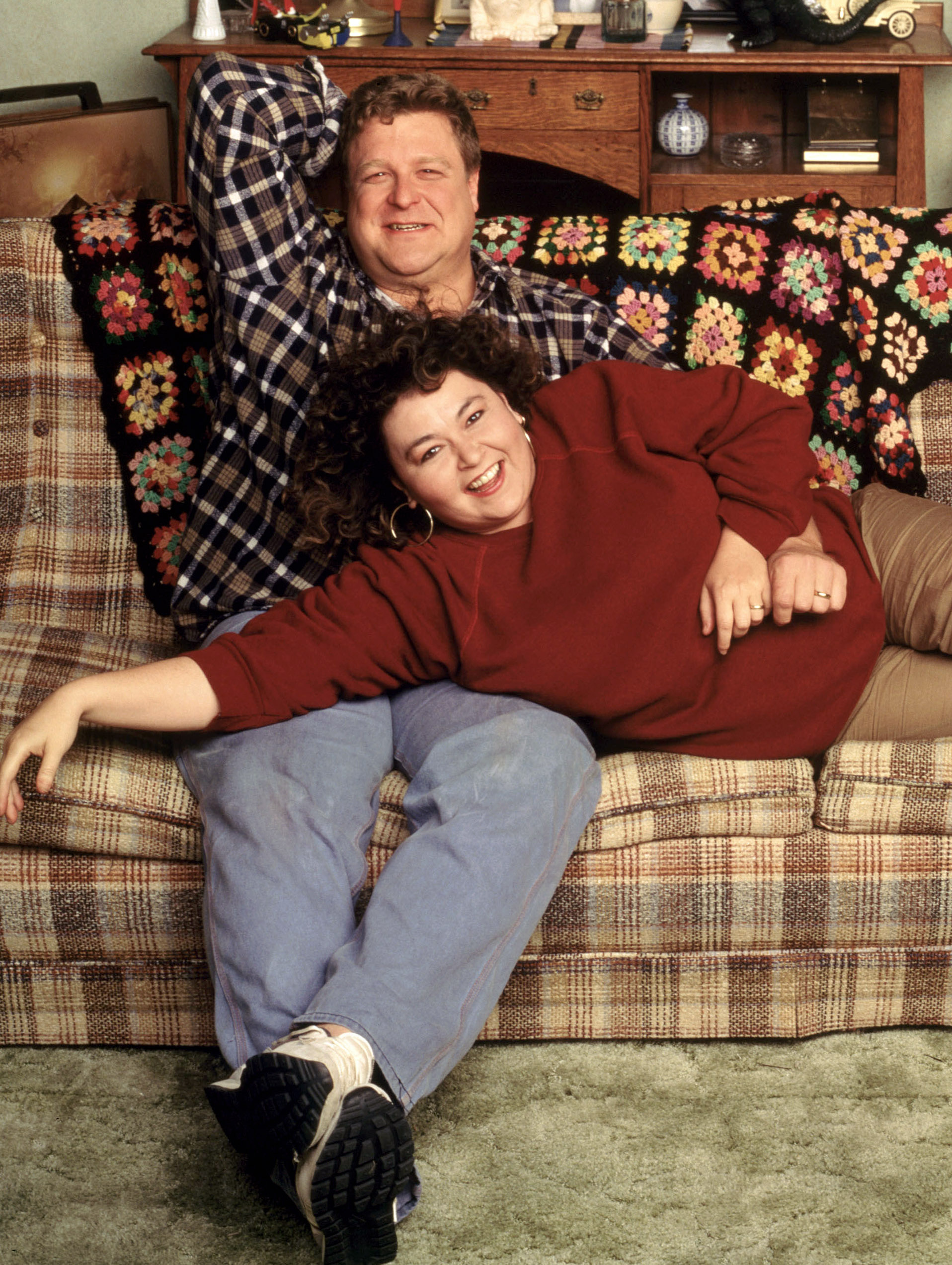 John Goodman and Roseanne Barr in 1988