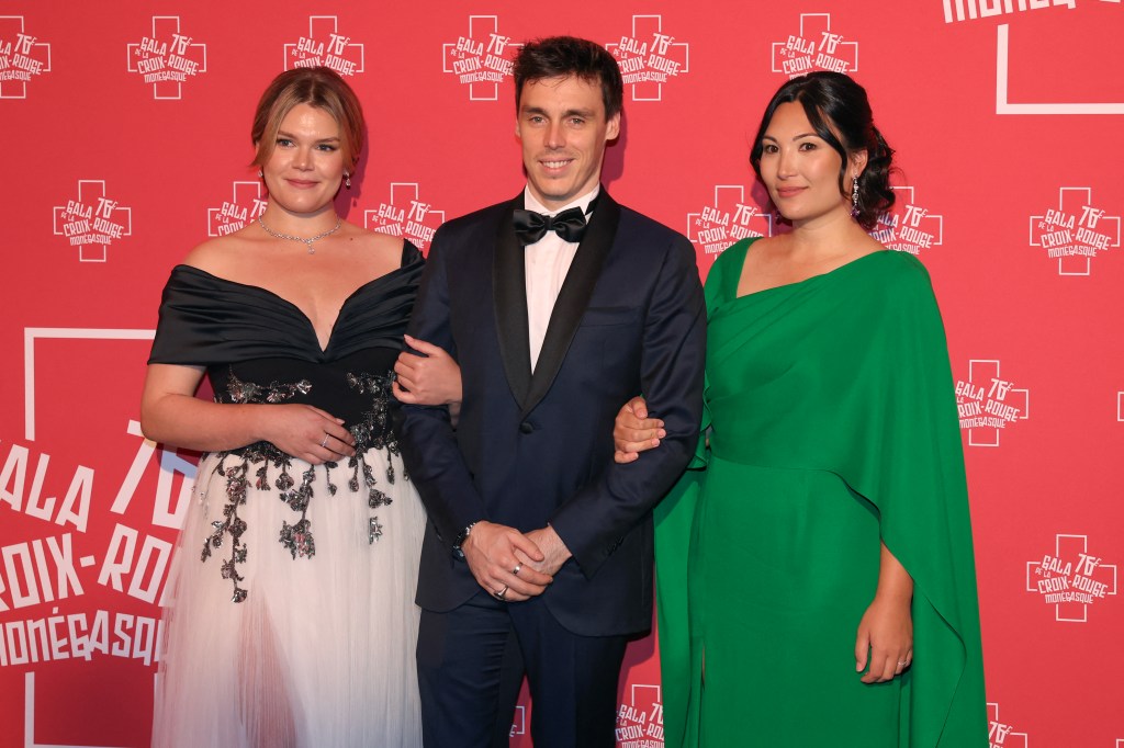Camille Gottlieb with Louis Ducruet and Marie Chevallier at the Red Cross gala.