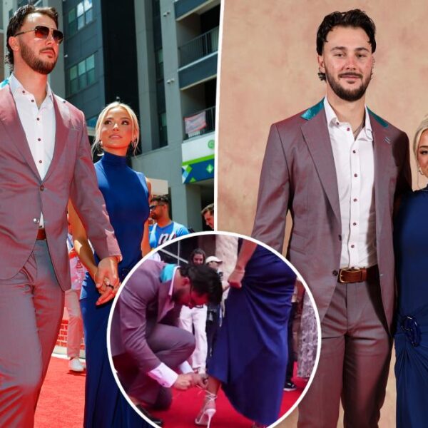 Paul Skenes Assists Girlfriend Livvy Dunne with High Heels at MLB All-Star Red Carpet