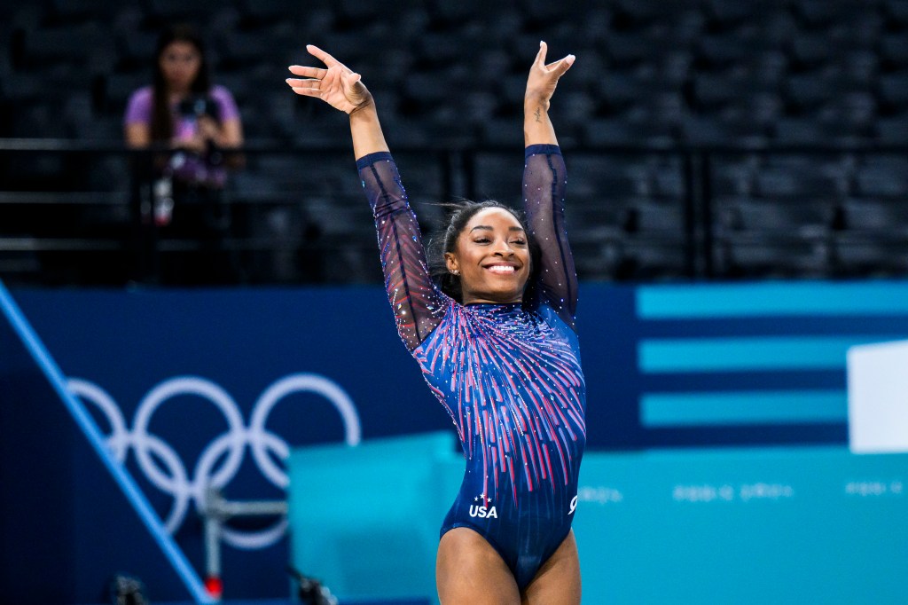 Simone Biles at the Paris 2024 Olympics Games