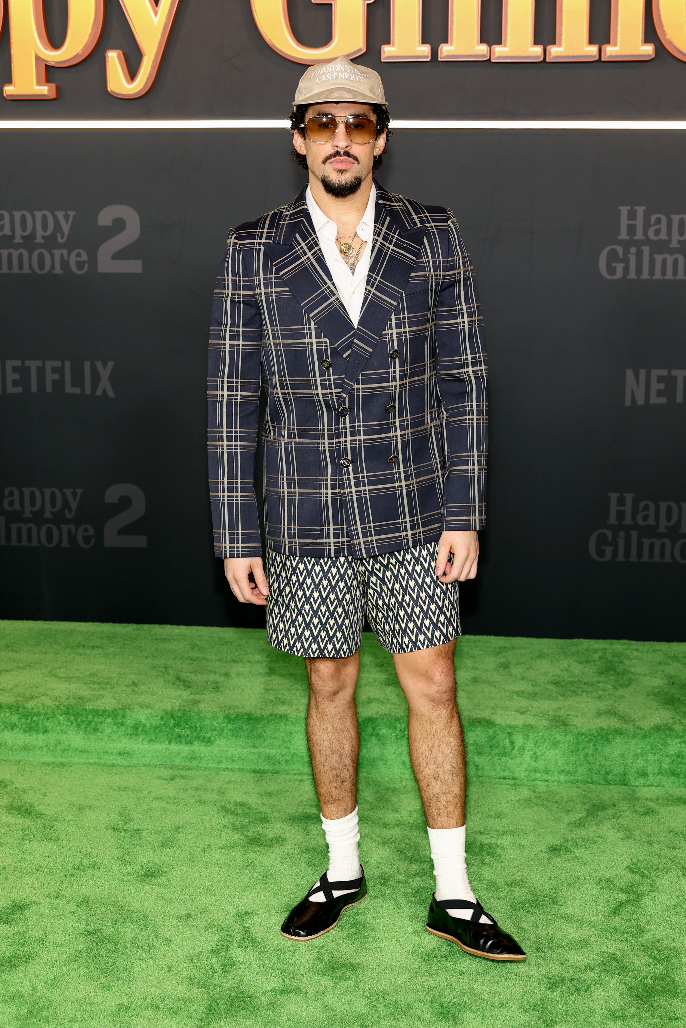 Bad Bunny at the Happy Gilmore 2 premiere