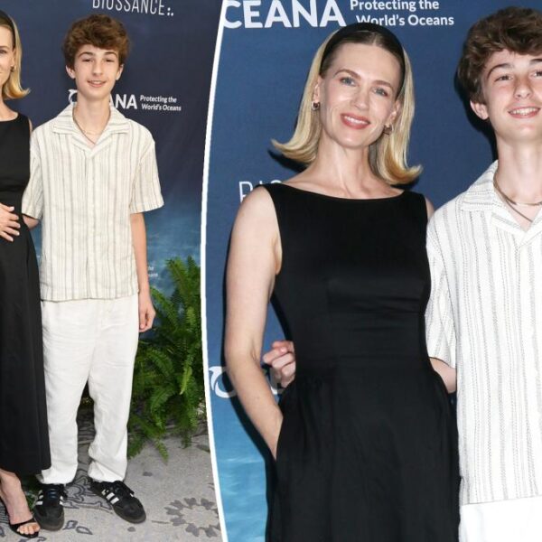 January Jones and Son Make a Rare Red Carpet Appearance Together