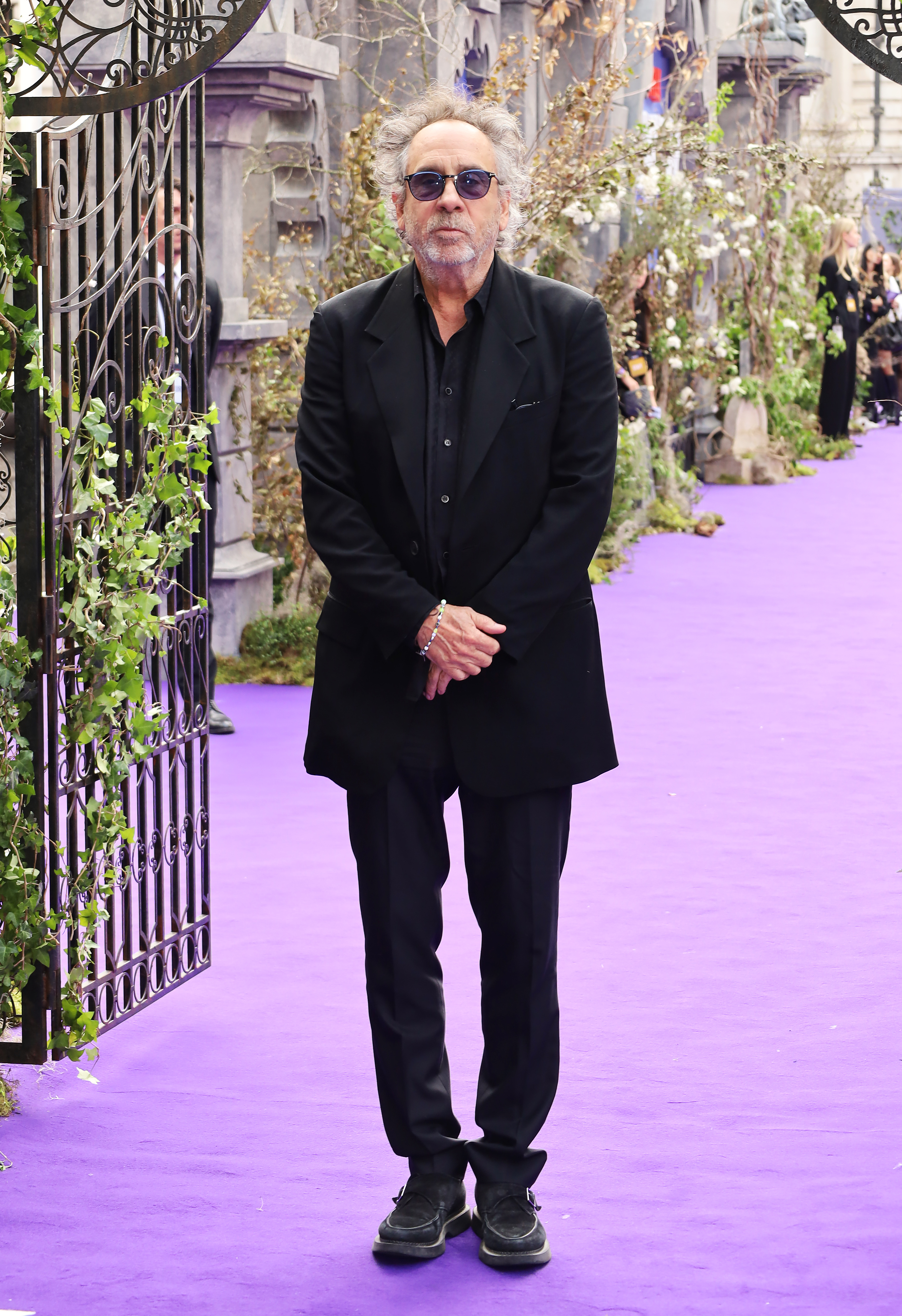 Tim Burton attends the premiere of Wednesday in London