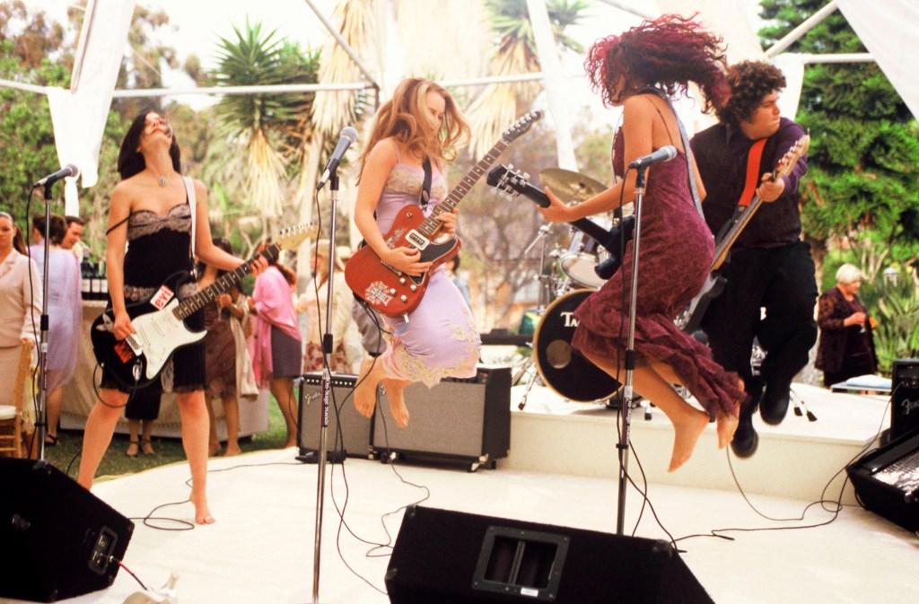 Lindsay Lohan with band in Freaky Friday
