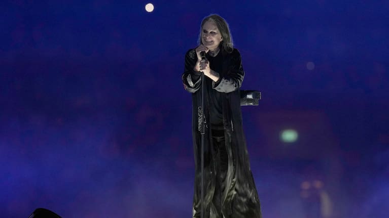 Ozzy Osbourne performs during the Commonwealth Games closing ceremony at the Alexander stadium in Birmingham, England, Aug. 8, 2022.