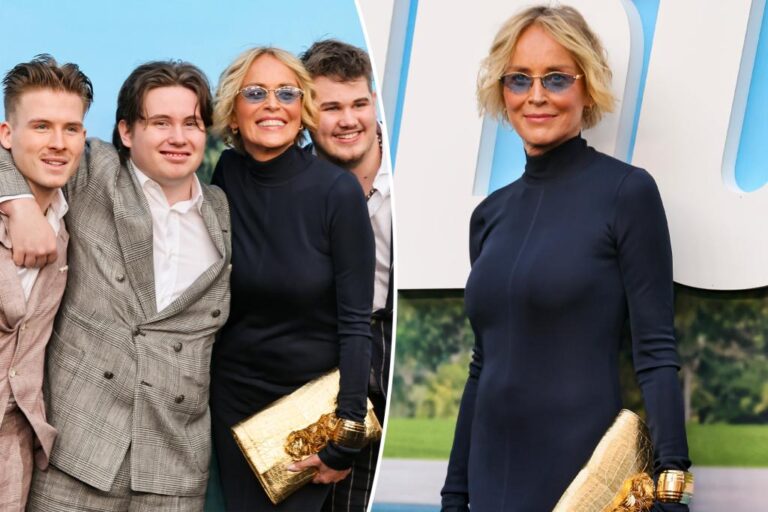 Sharon Stone and Sons Shine on Red Carpet at 'Nobody 2' Premiere