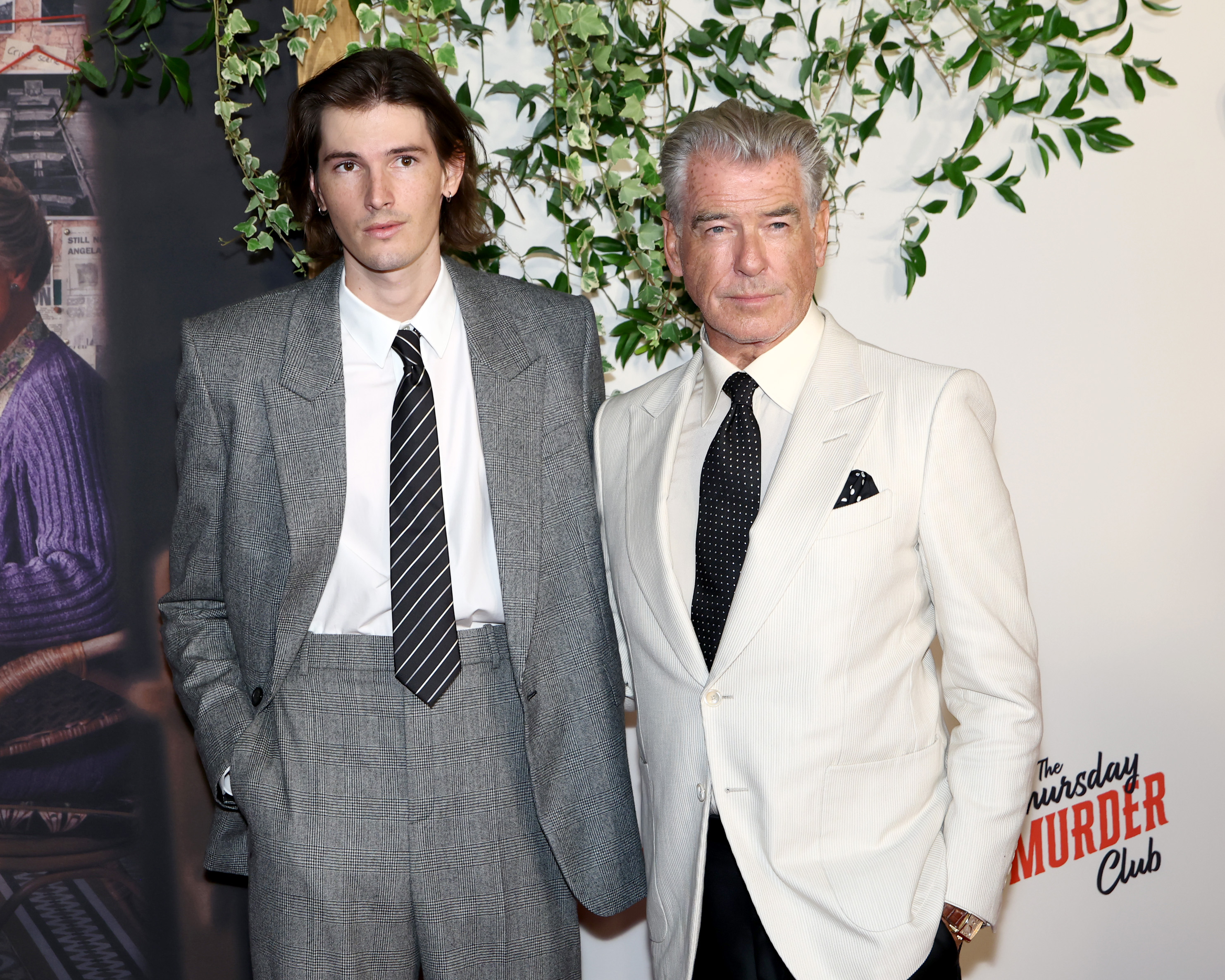 Dylan and Pierce Brosnan in NYC in August 2025