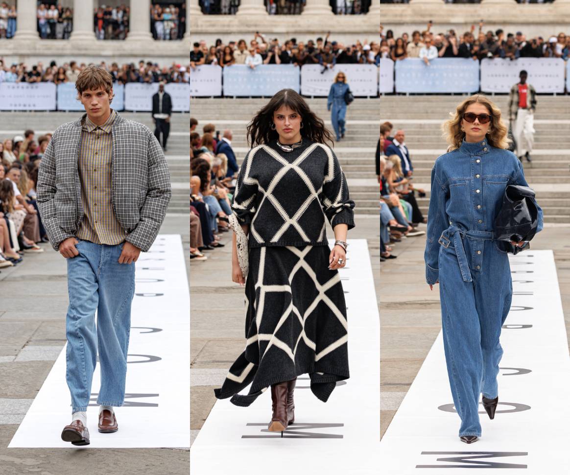 Topshop Trafalgar Square Show, AW25. Topshop Trafalgar Square Show, AW25.
