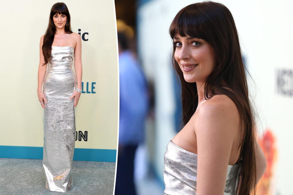 Dakota Johnson's Silver Gucci Gown: A Reynolds Wrap Lookalike?