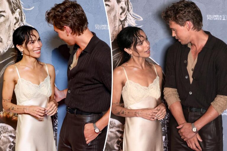 Austin Butler and Zoë Kravitz Spark Romance Buzz at 'Caught Stealing' Premiere