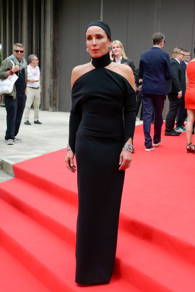 Noomi Rapace in a striking Courrèges outfit at the festival.