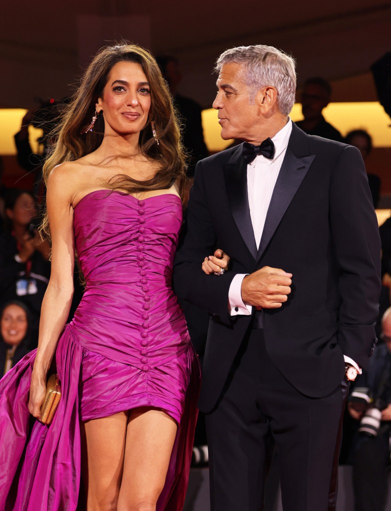 Amal and George Clooney at the 'Jay Kelly' premiere at the Venice Film Festival.