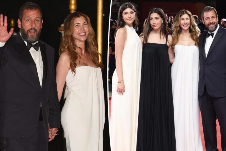 Adam Sandler's Family Shines in Coordinated Gowns on the Red Carpet