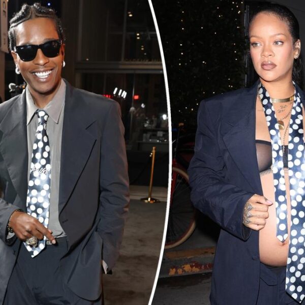 A$AP Rocky Channels Rihanna with Matching Outfit at 'Highest 2 Lowest' Premiere
