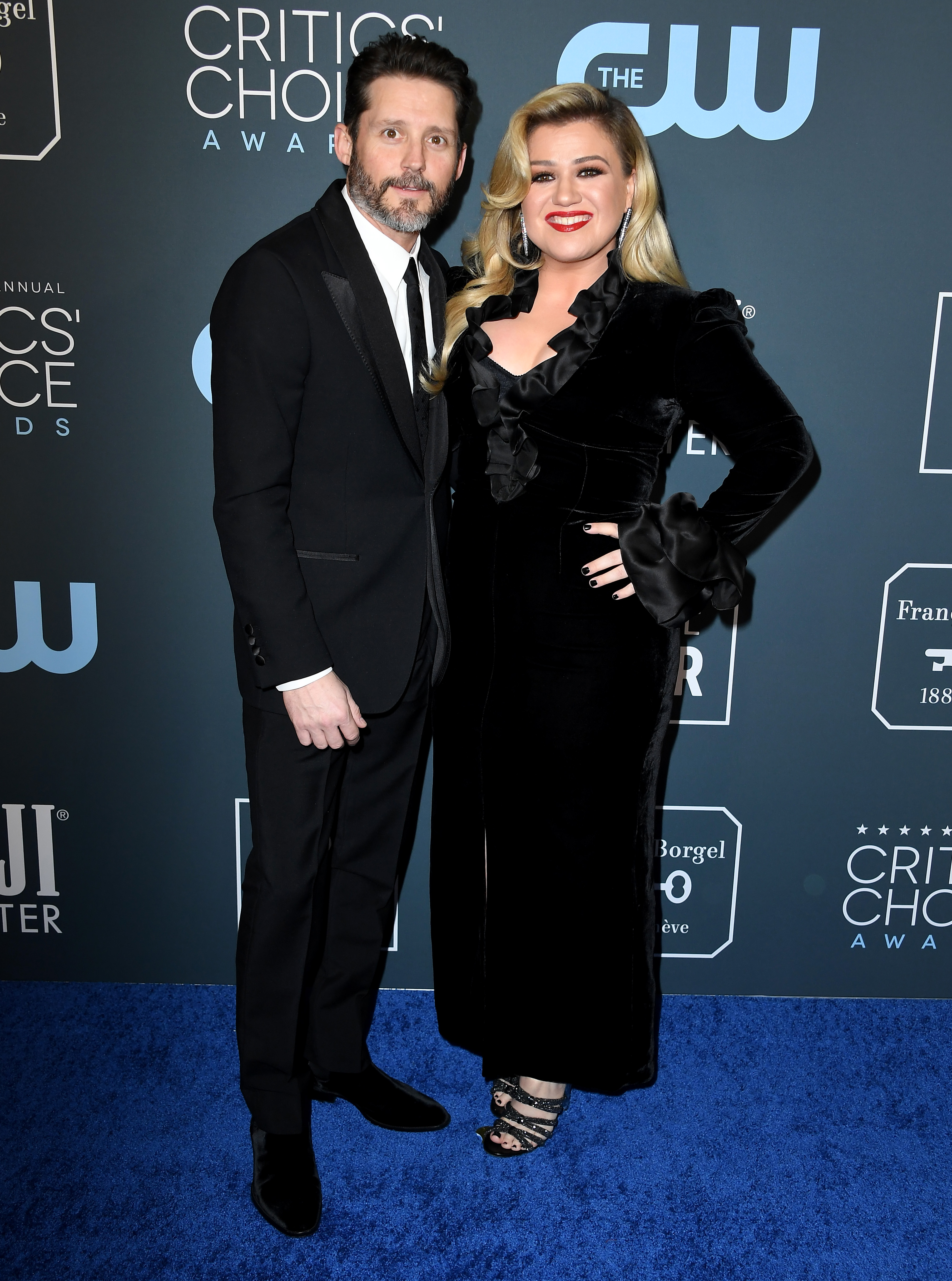 Brandon Blackstock and Kelly Clarkson at the 2020 Critics' Choice Awards