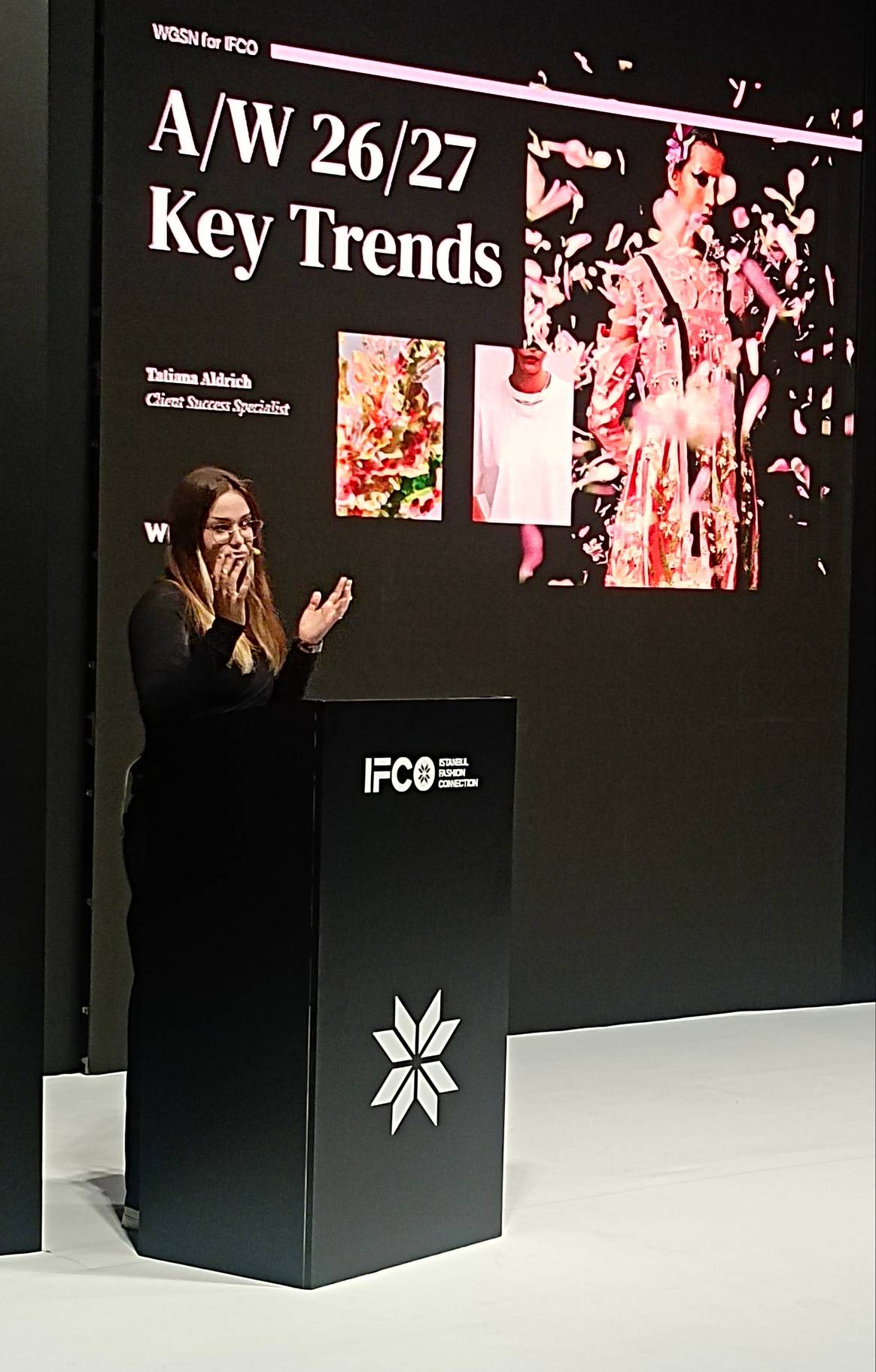 Tatiana Aldrich of trend forecaster WGSN at the August 2025 edition of IFCO. Tatiana Aldrich of trend forecaster WGSN at the August 2025 edition of IFCO.