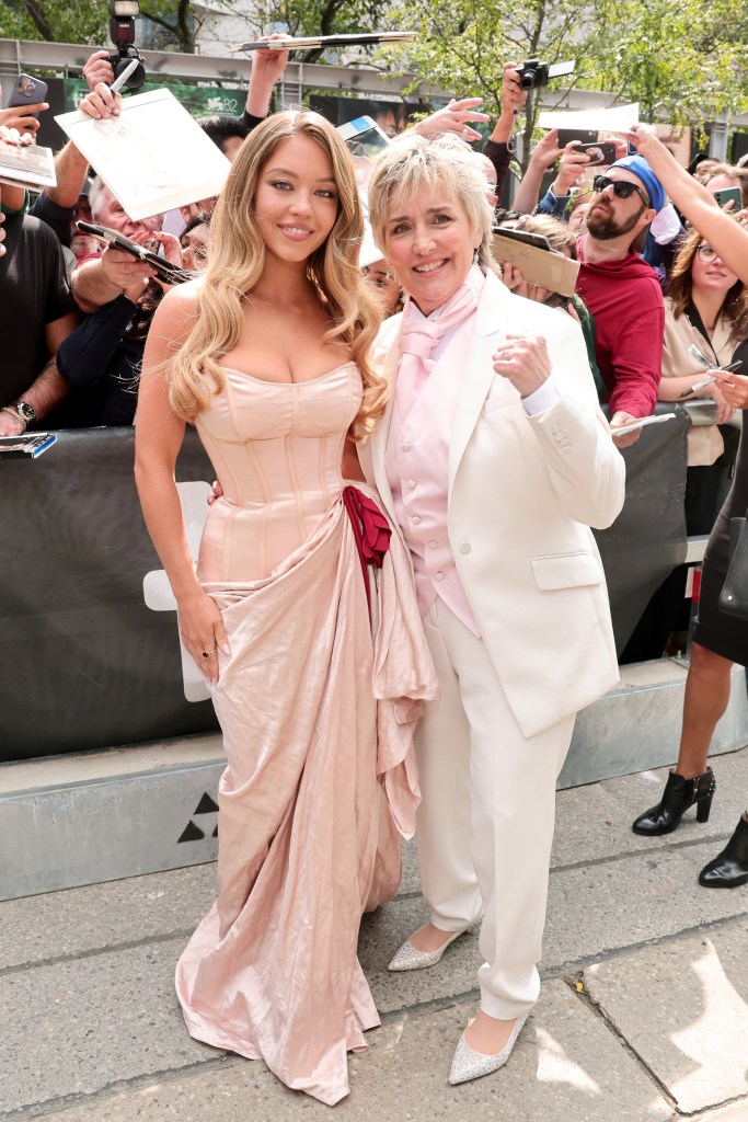 Sydney Sweeney with Christy Martin at the TIFF 2025 premiere