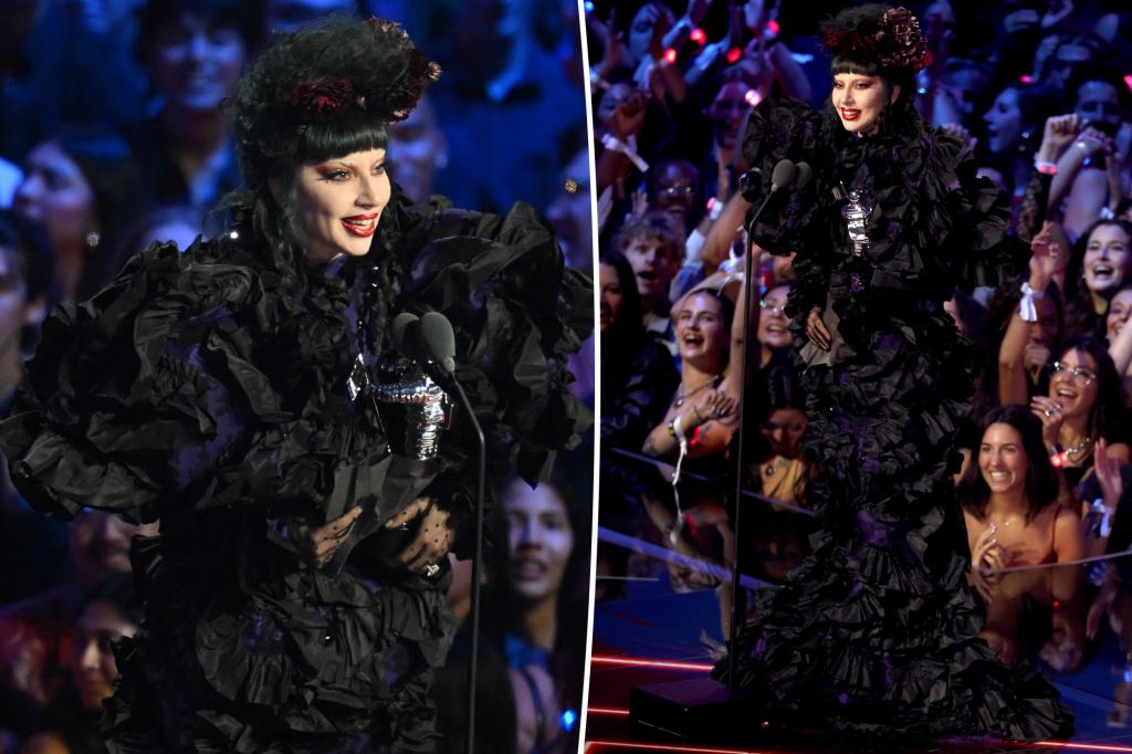 Lady Gaga's Bold and Ruffled Look Steals the Spotlight at VMAs 2025