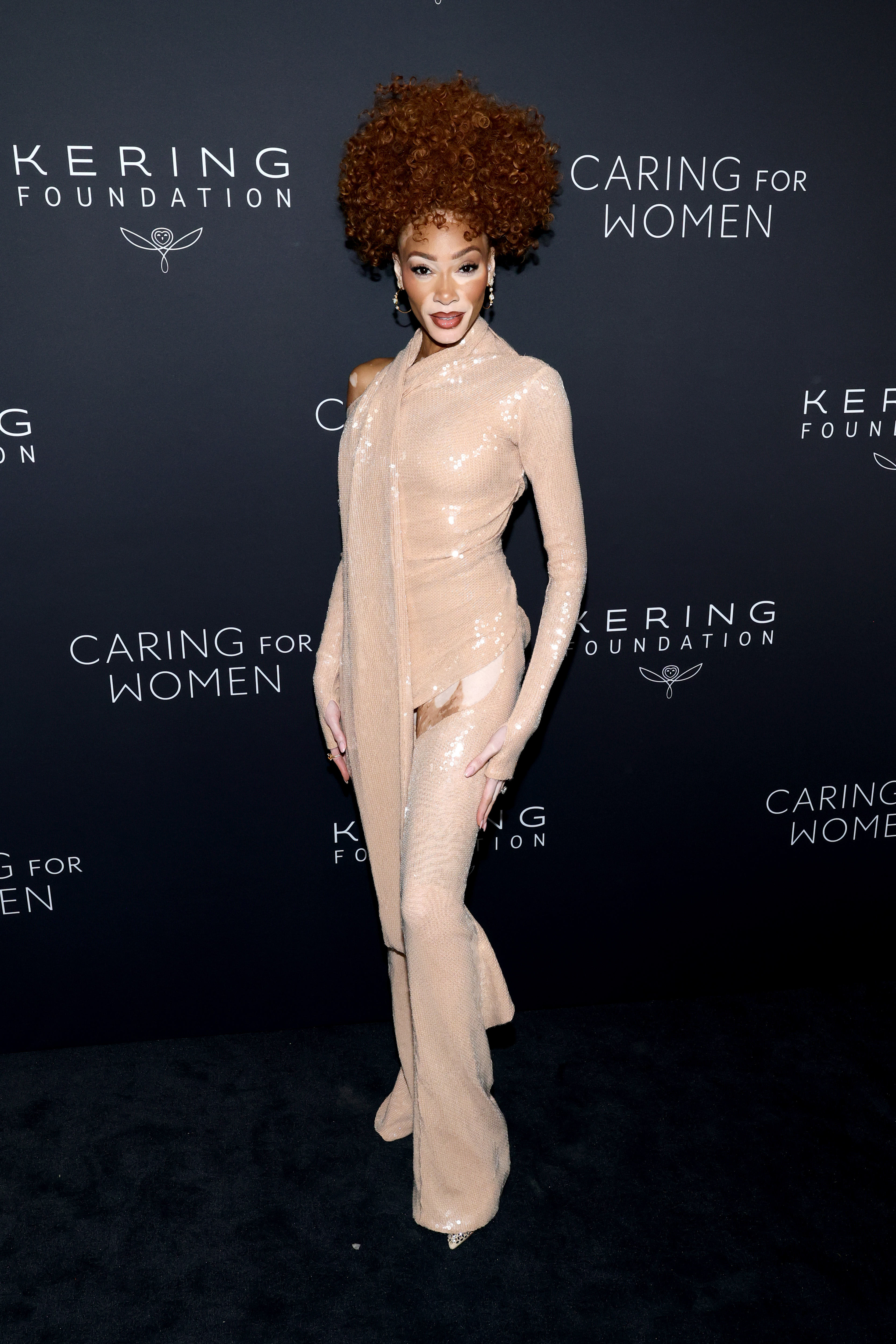 Winnie Harlow in SRVC at the Kering Foundation Dinner