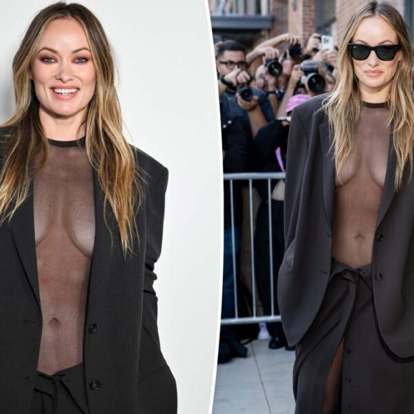 Olivia Wilde Stuns in Sheer Top at New York Fashion Week