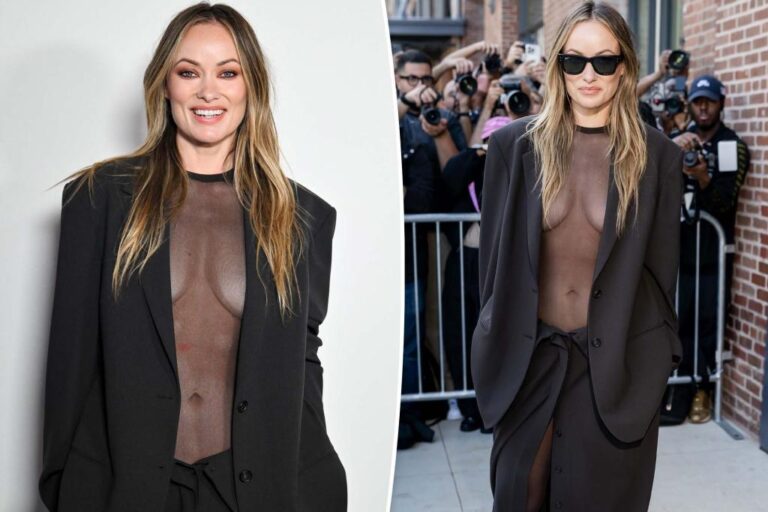 Olivia Wilde Stuns in Sheer Top at New York Fashion Week