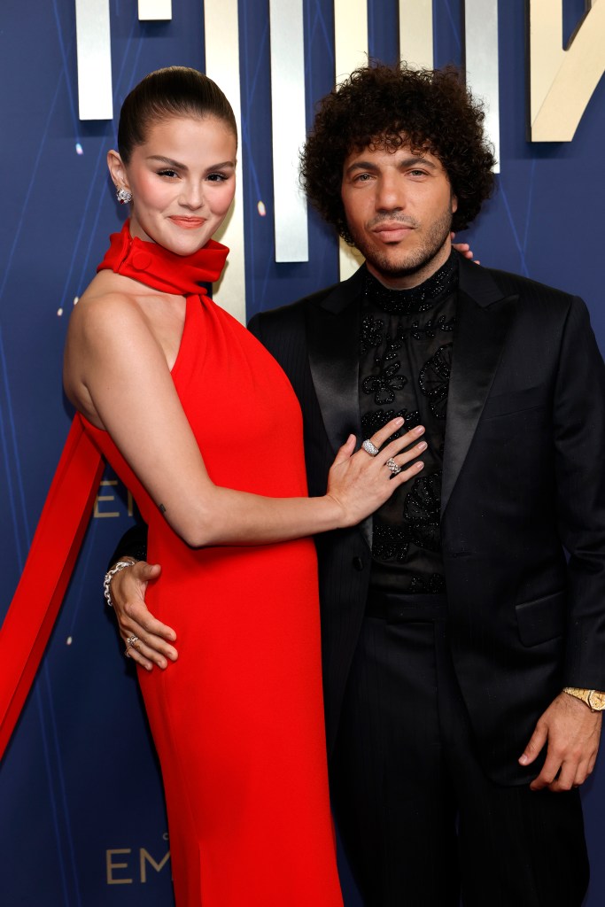 Selena Gomez and Benny Blanco together on the red carpet.