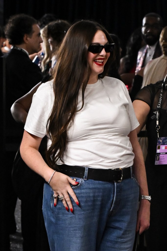 Megan Stalter at the Emmy Awards in jeans