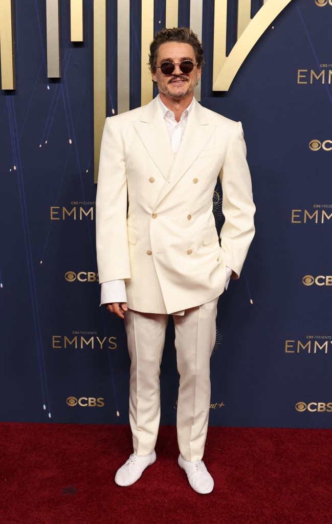 Pedro Pascal showcasing his style at the Emmys 2025