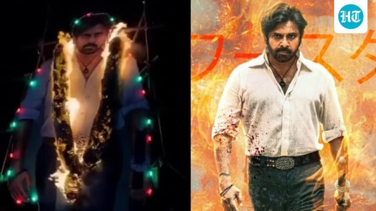 Cutout of Pawan Kalyan's "They Call Him OG" Accidentally Catches Fire in Chittoor
