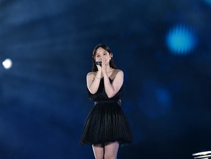Taiwanese singer-songwriter Angie performing