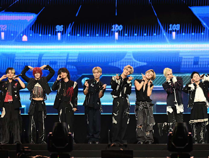 Japanese boy group One Or Eight performing at the festival