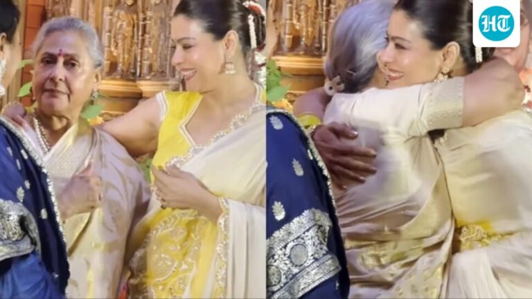 Jaya Bachchan and Kajol Share a Heartwarming Hug at Durga Puja in Mumbai