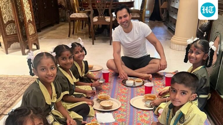 Varun Dhawan Shares Sweet Photos of ‘Devis’ at Ashtami Kanya Pujan