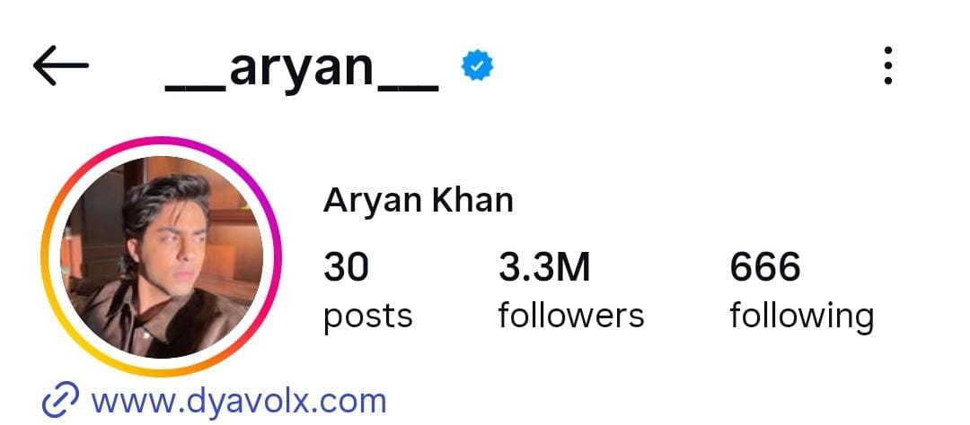 Aryan Khan's new Instagram profile picture.