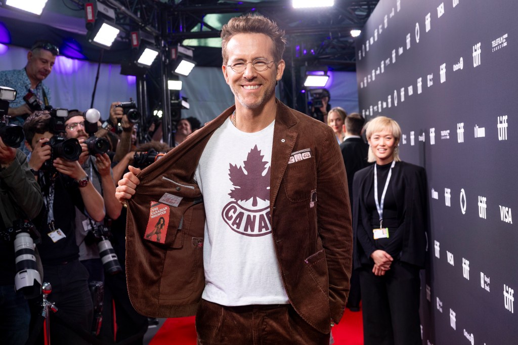 Ryan Reynolds attends the 2025 Toronto International Film Festival premiere of 'John Candy: I Like Me' at Roy Thomson Hall on September 4, 2025 in Toronto, Ontario. (Photo by Emma McIntyre/Getty Images)