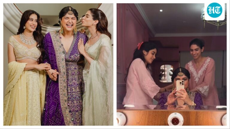 Anushla Appreciates Sisters Janhvi and Khushi for Engagement Prep, Fans React