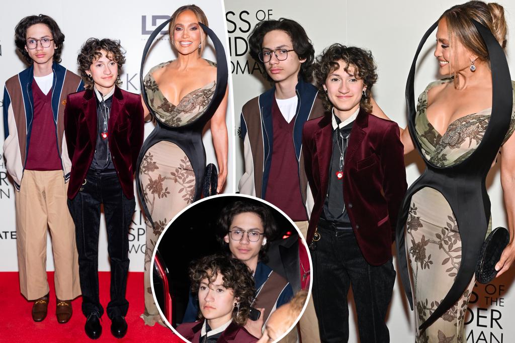 Emme and Max: J.Lo's Twins Shine on Red Carpet at 'Kiss of the Spider Woman'