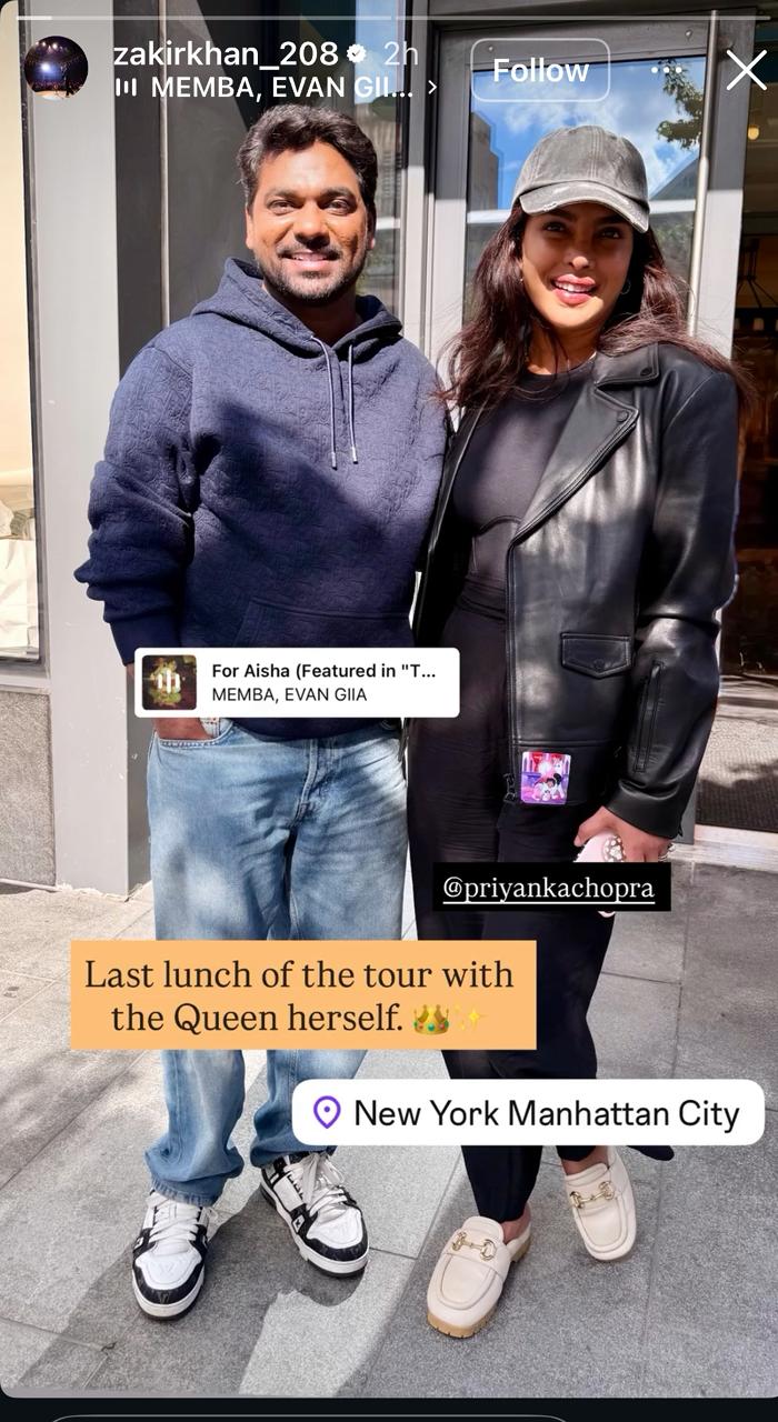 Screenshot of Zakir Khan's Instagram Story
